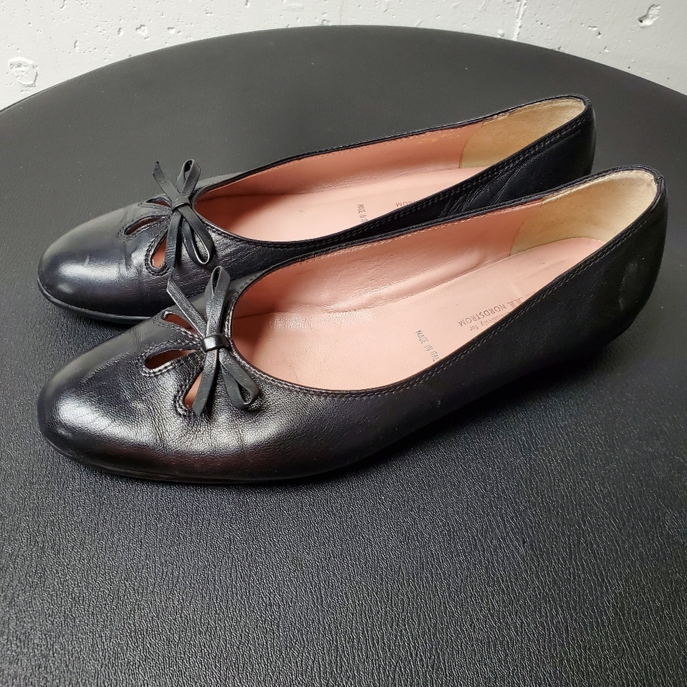 Amalfi for Nordstrom Italian Black Women's Flats Size 9 - Picture 2 of 6